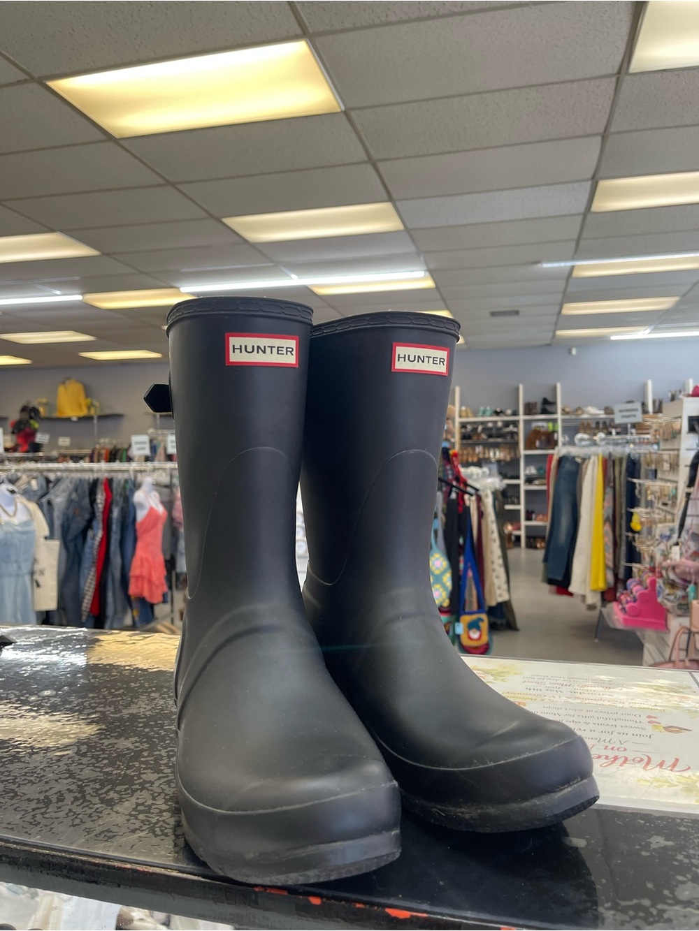 Hunter Matte Black Women's Rain Boots